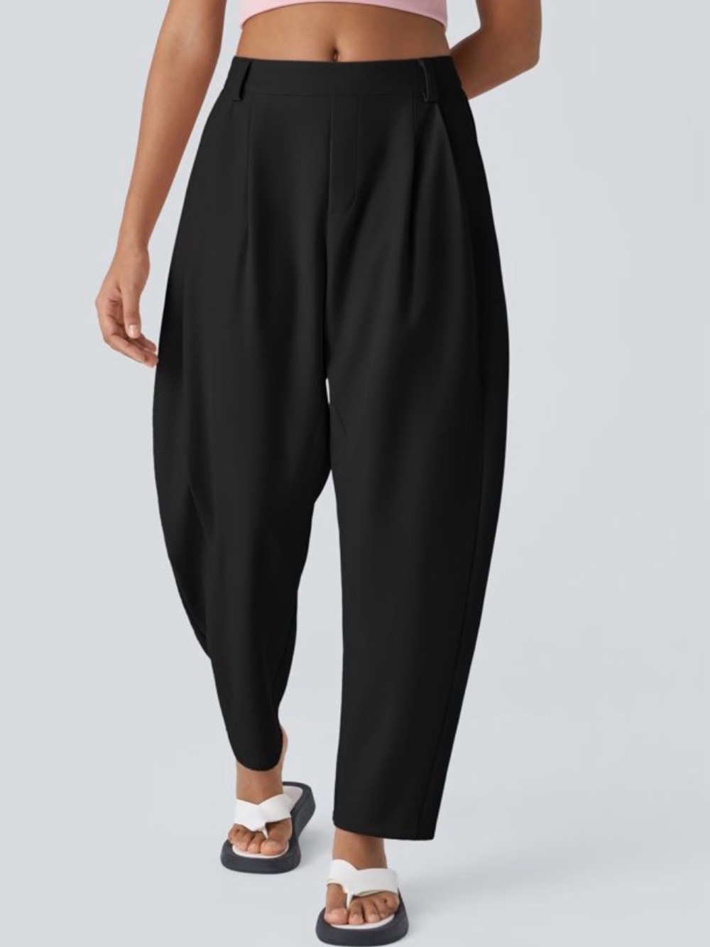 HALARA Flex Mid Rise Pocket Barrel Leg Baggy Work Pants